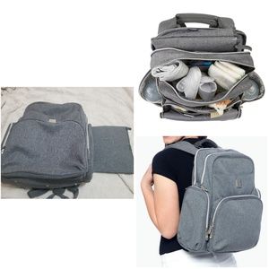 Ergobaby anywhere I go DIAPER BACKPACK gray w/ cha